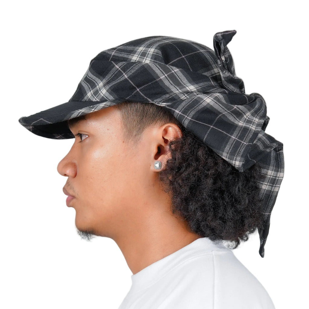 Tartan Tie Hat (Black)